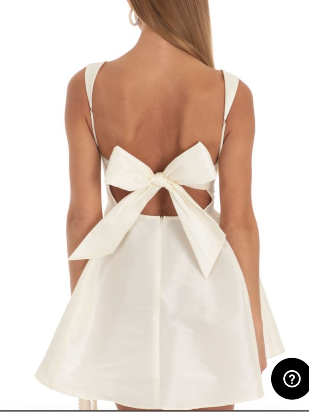 Lucy in the Sky Ivory Square-Neck Fit & Flare Mini Dress - Picture 2 of 2